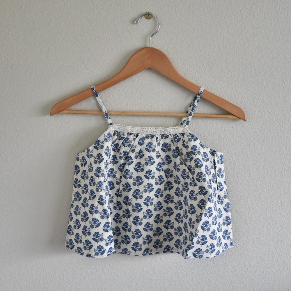 Janie and Jack girls cropped floral tank